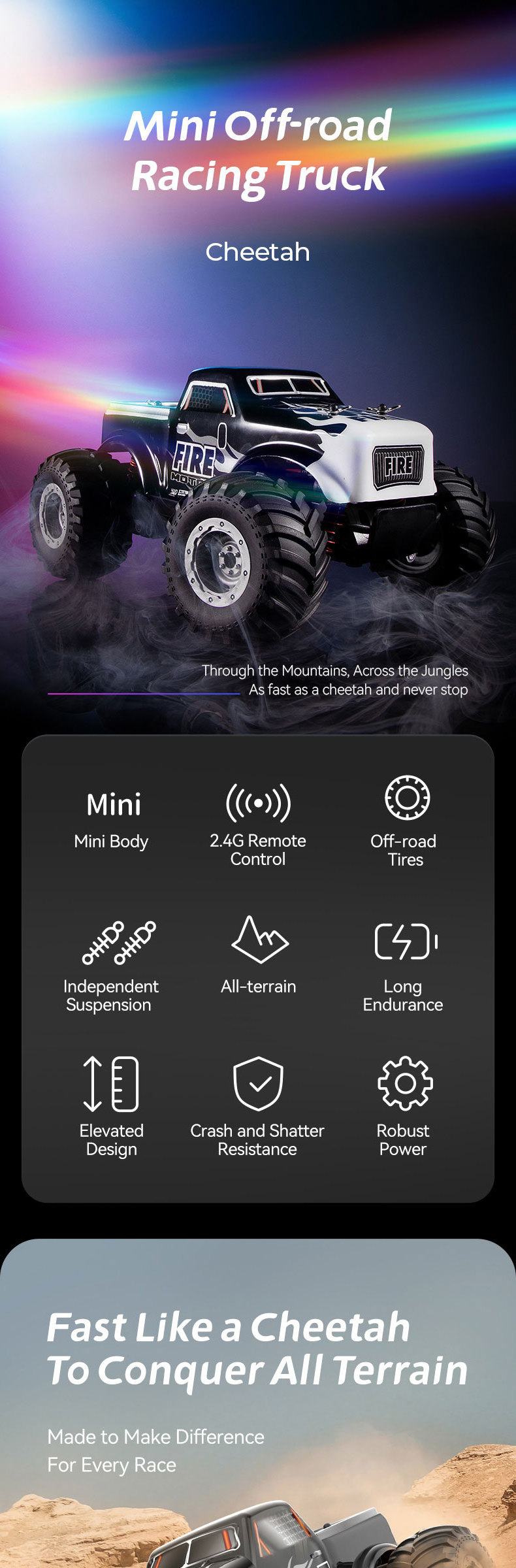 Hot Wholesale RC Toys Hobby 2.4G Racing Remote Control Car 1:20 Climbing Rock Crawler RC Car For Kids