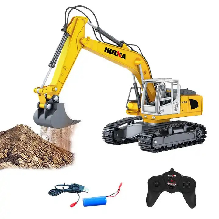 HUINA 1516 1/24 RC Excavator Truck Toys Remote Control Kid Car Toys Radio Control Excavator Electric Car Toys