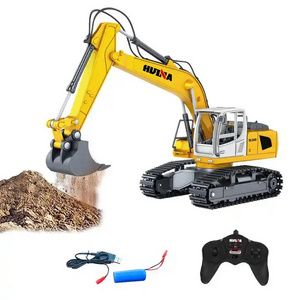 HUINA 1516 1/24 RC Excavator Truck Toys Remote Control Kid Car Toys Radio Control Excavator Electric Car Toys