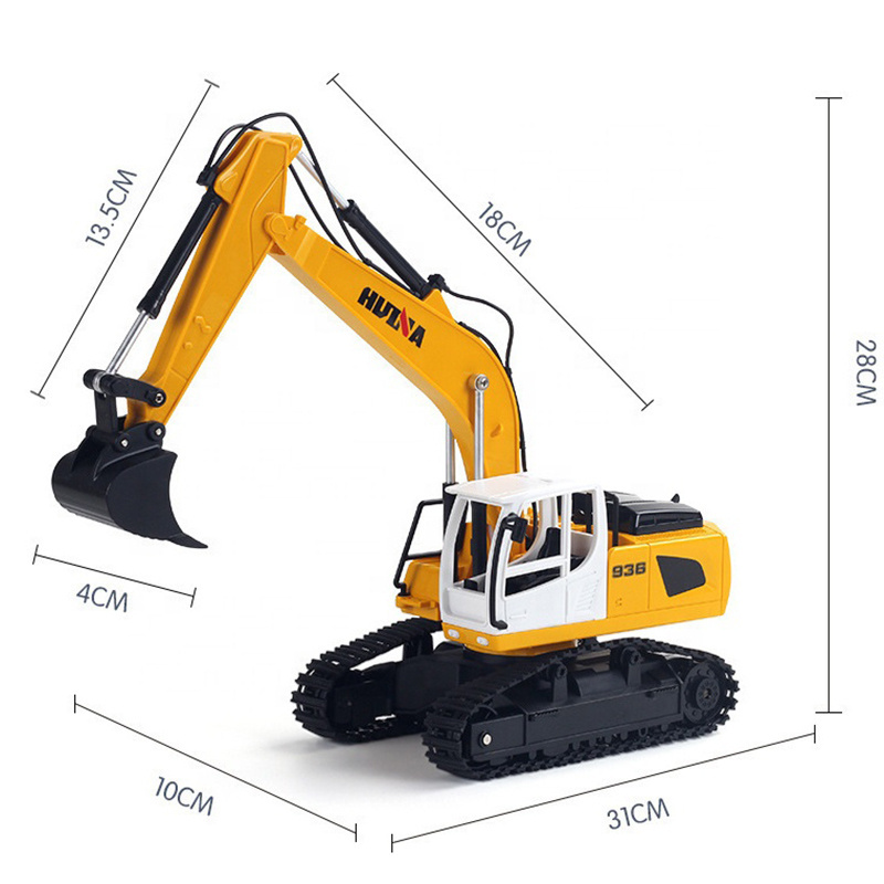 HUINA 1516 1/24 RC Excavator Truck Toys Remote Control Kid Car Toys Radio Control Excavator Electric Car Toys