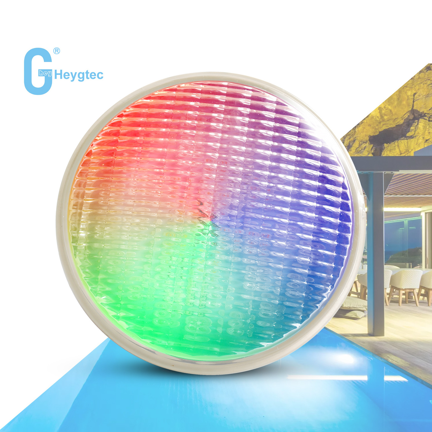 Ip68 Waterproof 18w Led Underwater Pool Light  for Swimming Pool and Pond with Smart RGB Colors Mode