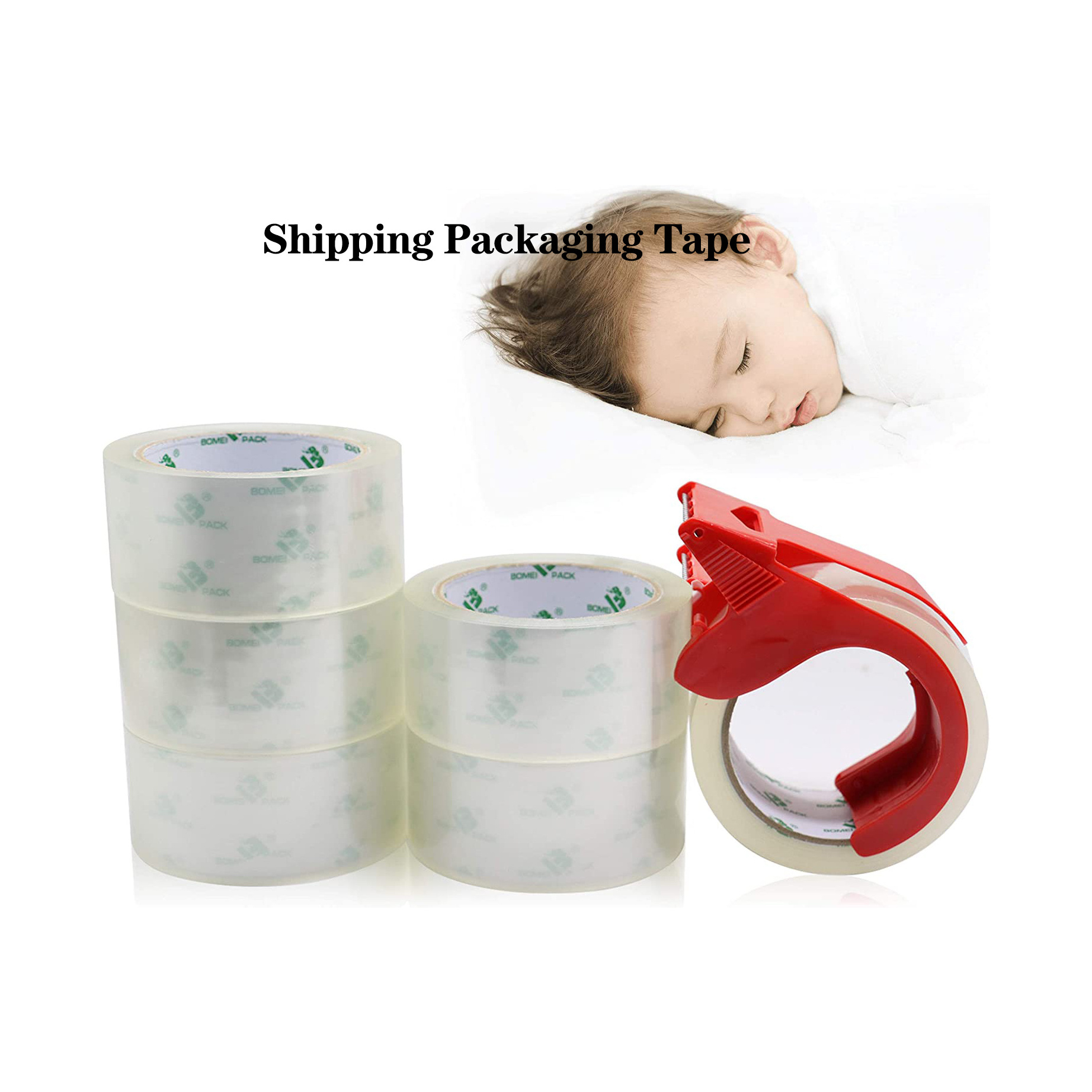 Super september Clear Industrial Packing Film Polyimide Transparent Bopp  Jumbo Roll Self Office Filament Adhesive Tape