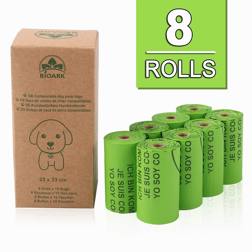 Custom Eco-Friendly Bio Degradable Biodegradable Cornstarch Compostable Doggy Poo Dog Waste Poop Bag