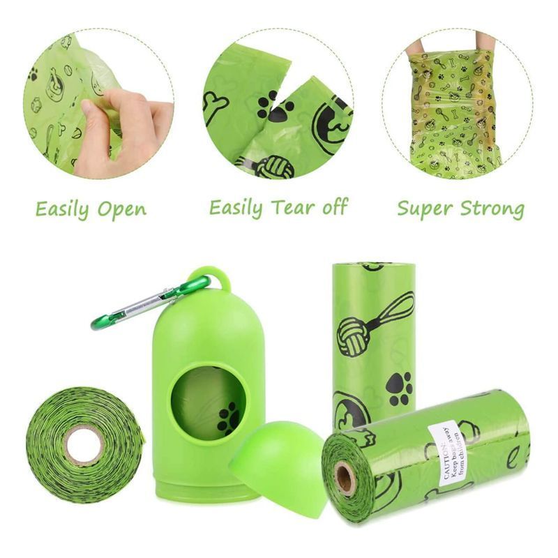 Custom Eco-Friendly Bio Degradable Biodegradable Cornstarch Compostable Doggy Poo Dog Waste Poop Bag