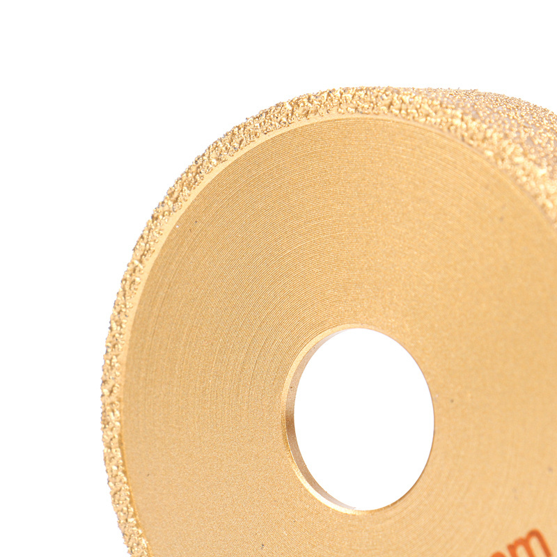 Bore 20mm  Dia 3inch/75mm Dry Vacuum Brazed Diamond Grinding Wheel Demi-bullnose Edge Profile Grinding Disc