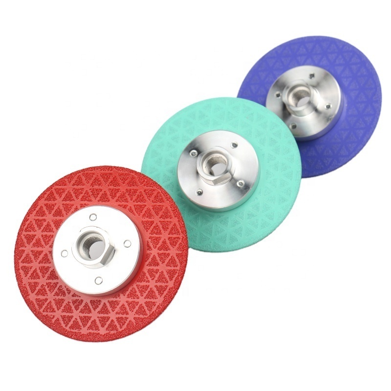 Angle Grinder Cutter Wheel Double Sided Saw Blade M14 Vacuum Brazed Diamond Grinding Disc For Quartz Marble Granite Ceramic Tile