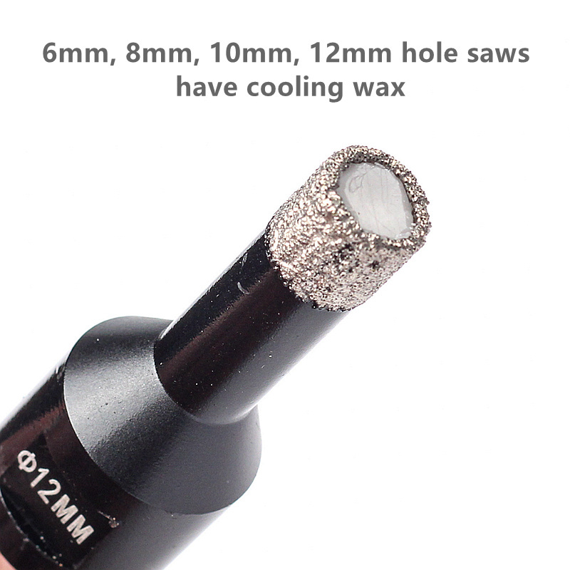 6mm 8mm 10mm 12mm Vacuum Brazed Diamond Core Bit Porcelain Tile Hole Saw Marble Drill Hole Cutter tiling tools