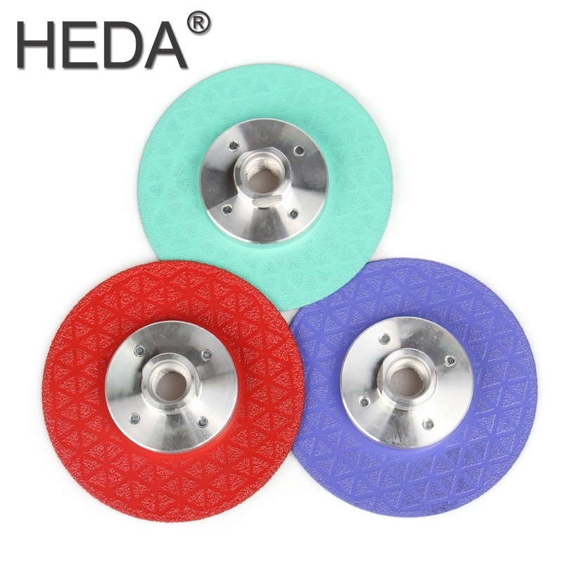 Angle Grinder Cutter Wheel Double Sided Saw Blade M14 Vacuum Brazed Diamond Grinding Disc For Quartz Marble Granite Ceramic Tile