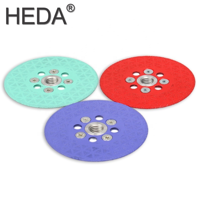 Angle Grinder Cutter Wheel Double Sided Saw Blade M14 Vacuum Brazed Diamond Grinding Disc For Quartz Marble Granite Ceramic Tile