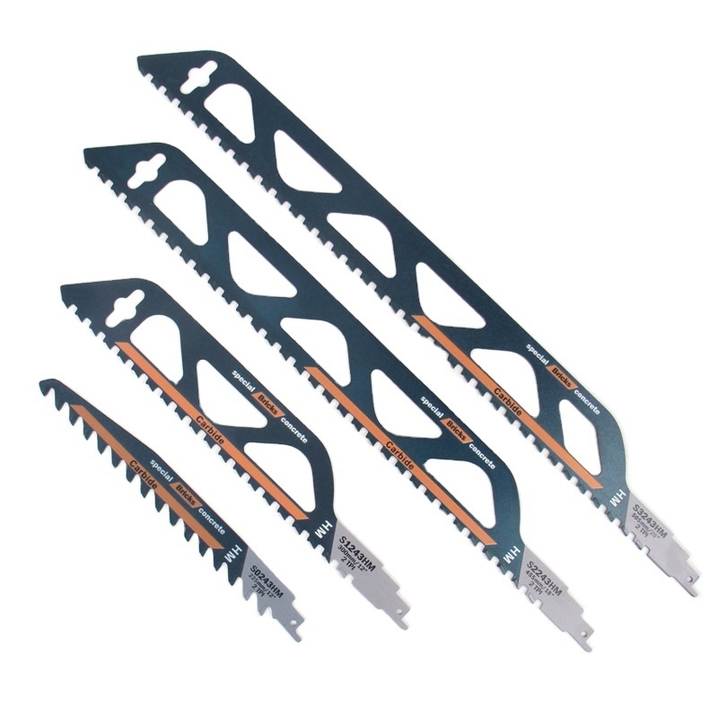 225/300/455/505mm Tungsten Carbide Alloy Saber Saw Reciprocating Saw Blade For Aerated Cement Bricks Concrete