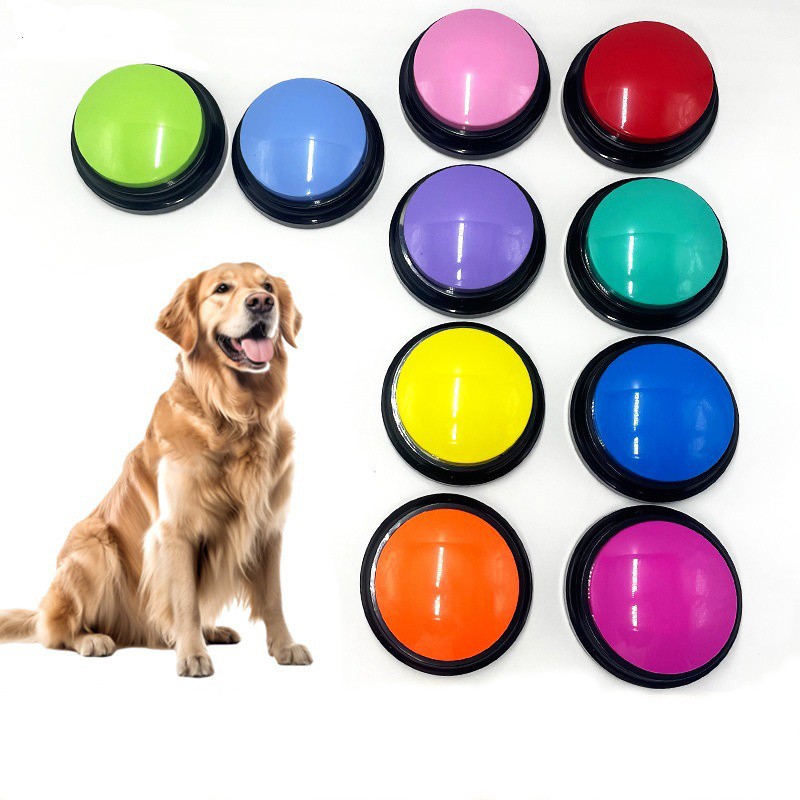 Pet Toy Recordable Voice Buttons Communication Training Buzzers Dog Cat Training Buttons Voice Training Recorder