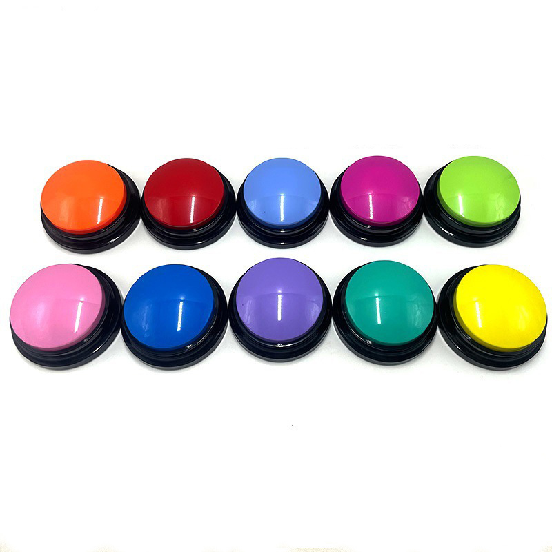 Pet Toy Recordable Voice Buttons Communication Training Buzzers Dog Cat Training Buttons Voice Training Recorder