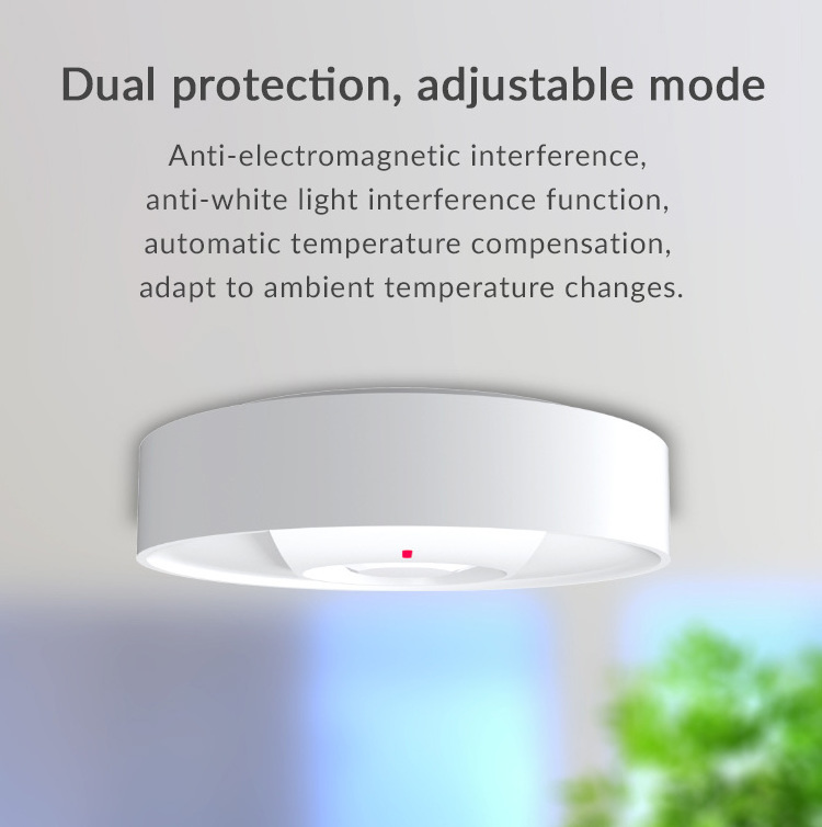 Wired Or Wireless Ceiling Mounted PIR Sensor 433 MHZ 360 degree Full Angle Detection Alarm System for Security HY-323C/W