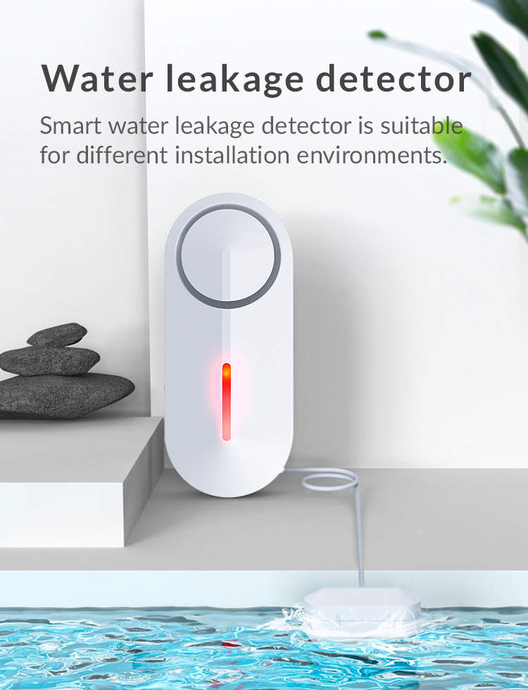 HEYI ODM OEM Water Leakage Detector Wifi Liquid Sensor APP Push Home Alarm System for House Ground Pool for CE Approved