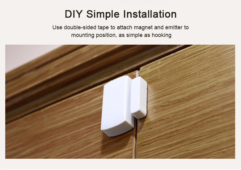 2024 Hot selling Smart Door Window Sensor 433 MHZ Home Alarm System for Home Security HY-20