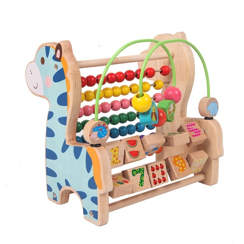 Multi functional wooden toys learning frame mathematics teaching AIDS primary school arithmetic wooden abacus counting frame