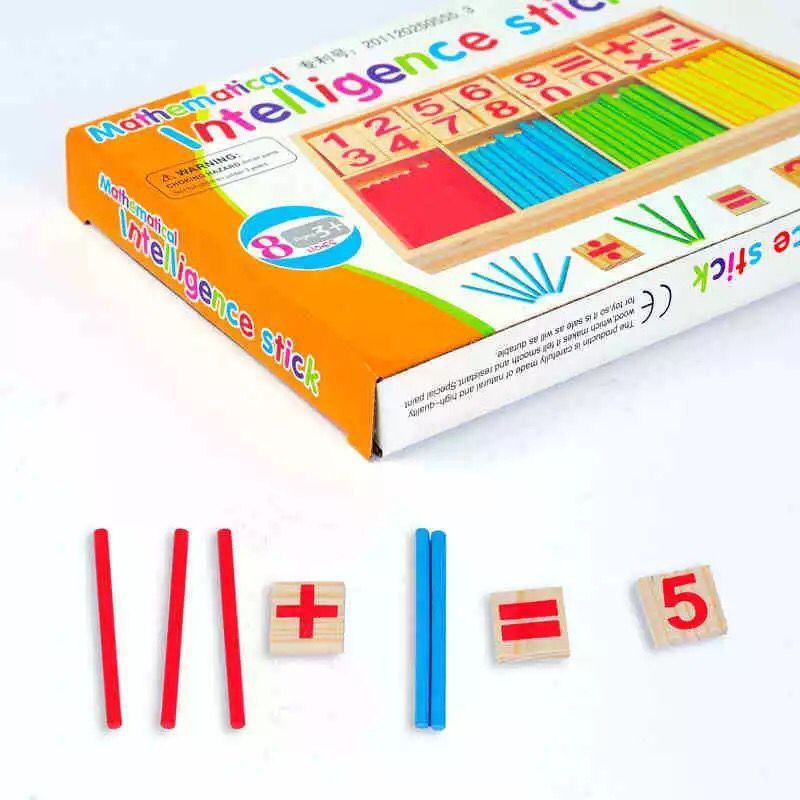 Montessori Toys Math Educational Wooden Toy for Children Early Learning Puzzle Children  Number Counting Sticks Toys