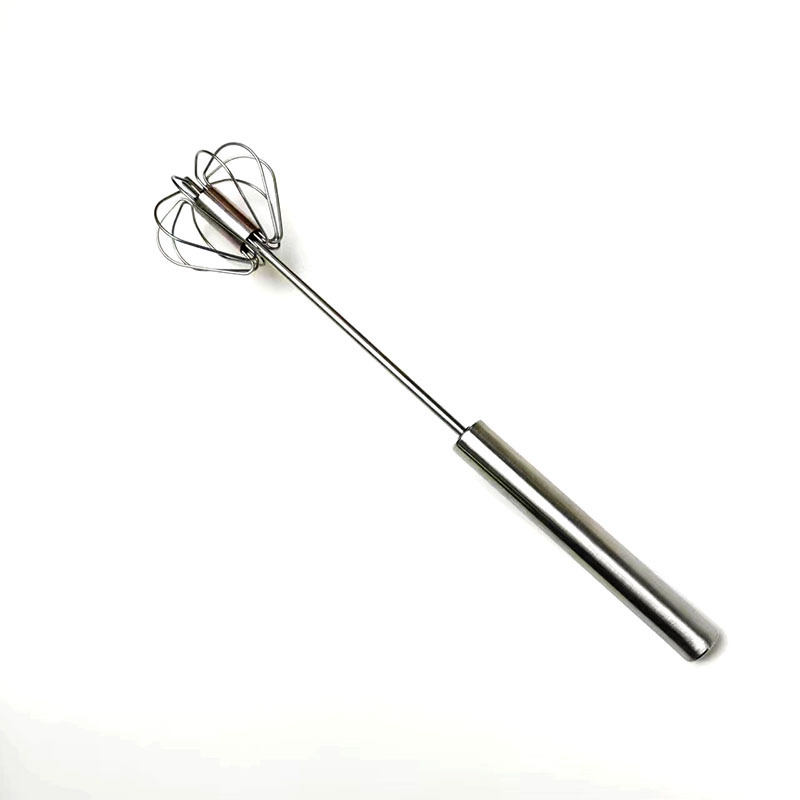 Convenient easy to use  kitchen baking tool stainless steel whisk manual press egg beater hand mixer