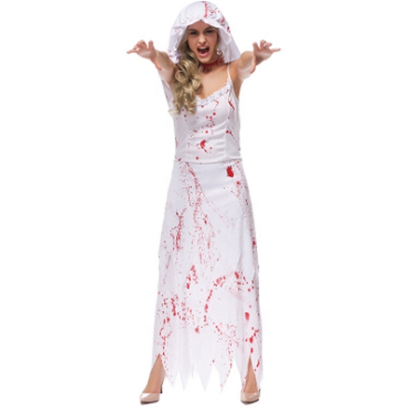 Halloween corpse bride costume vampire costume with blood for women