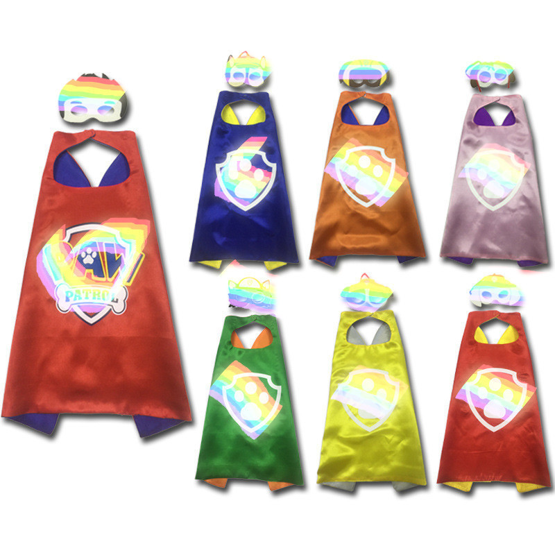 Cool All Seasons Cheap Cosplay Superhero Capes in Bulk Double Layered Cartoon Dog Superhero Cape for Children  for  Parties