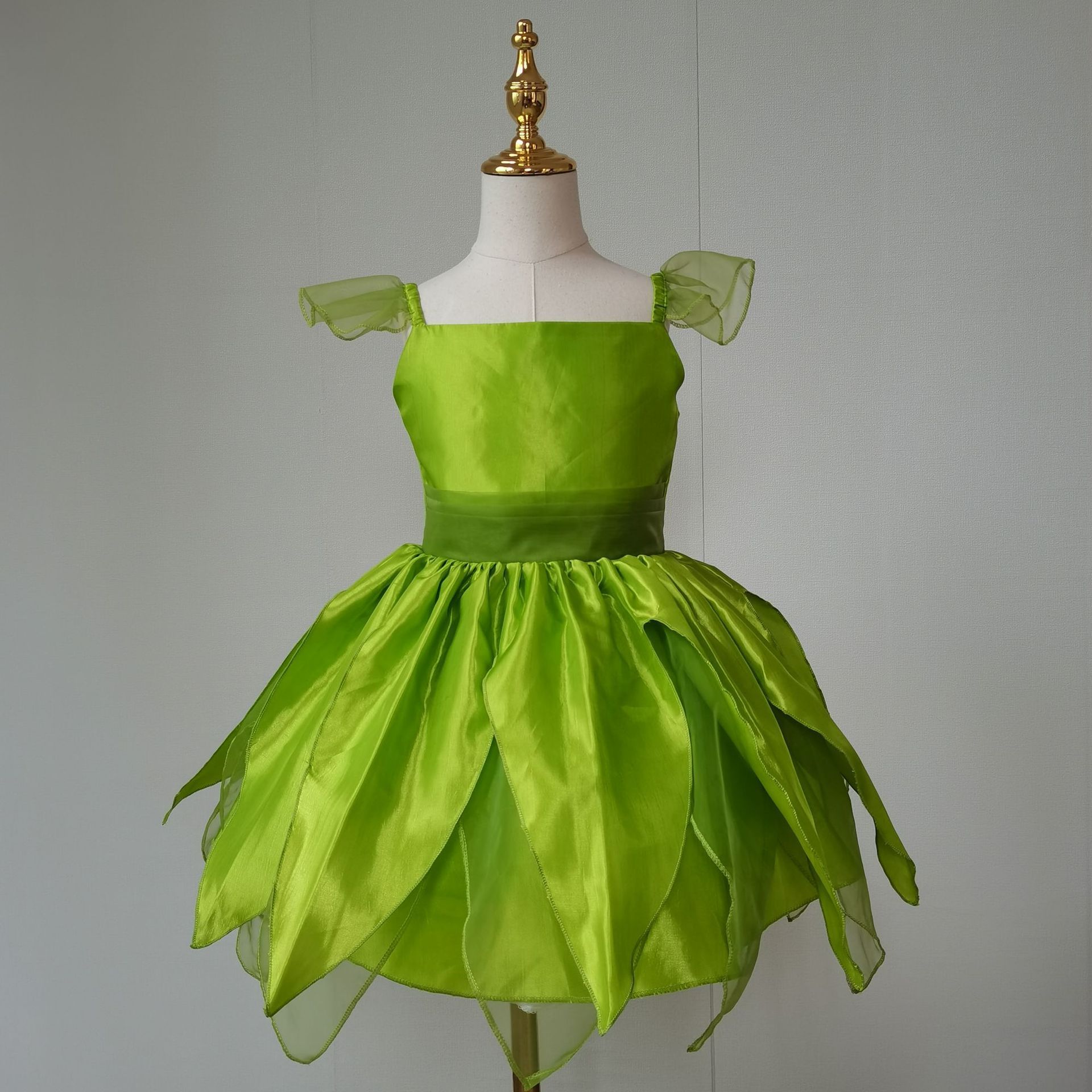 Cheap Soft Christmas Halloween Green Toddler Birthday Butterfly Dress For Girls with Wings Headbands and Magic Wands