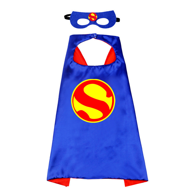 Halloween Cartoon Capes Made In China Cartoon Design Polyester Superhero Cape And Mask For Kids Dress Up Party