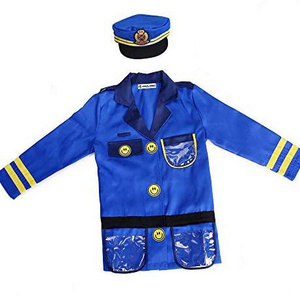 Halloween Party Favor Uniform Police Officer Costume for Kids Role Play Kit for age 3-6 years