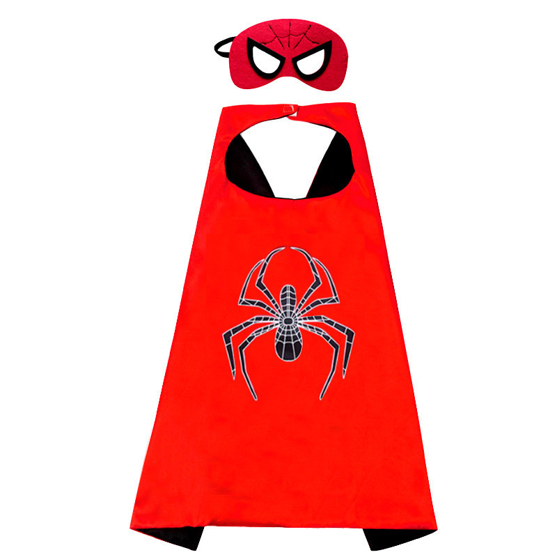 Halloween Cartoon Capes Made In China Cartoon Design Polyester Superhero Cape And Mask For Kids Dress Up Party