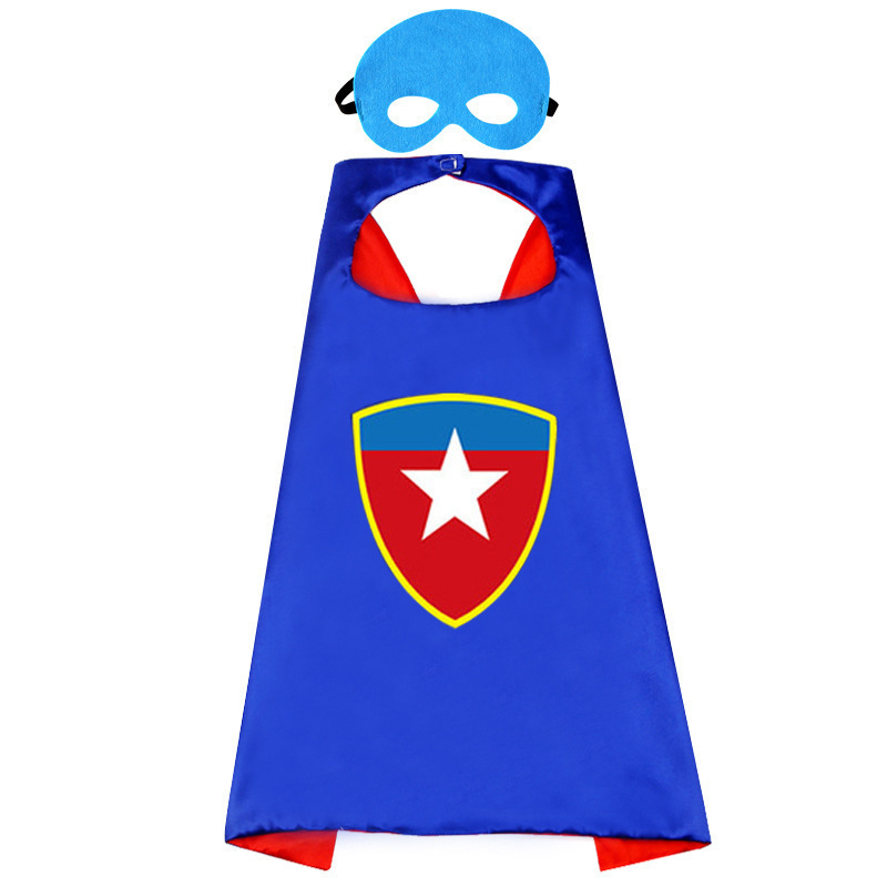 Halloween Cartoon Capes Made In China Cartoon Design Polyester Superhero Cape And Mask For Kids Dress Up Party