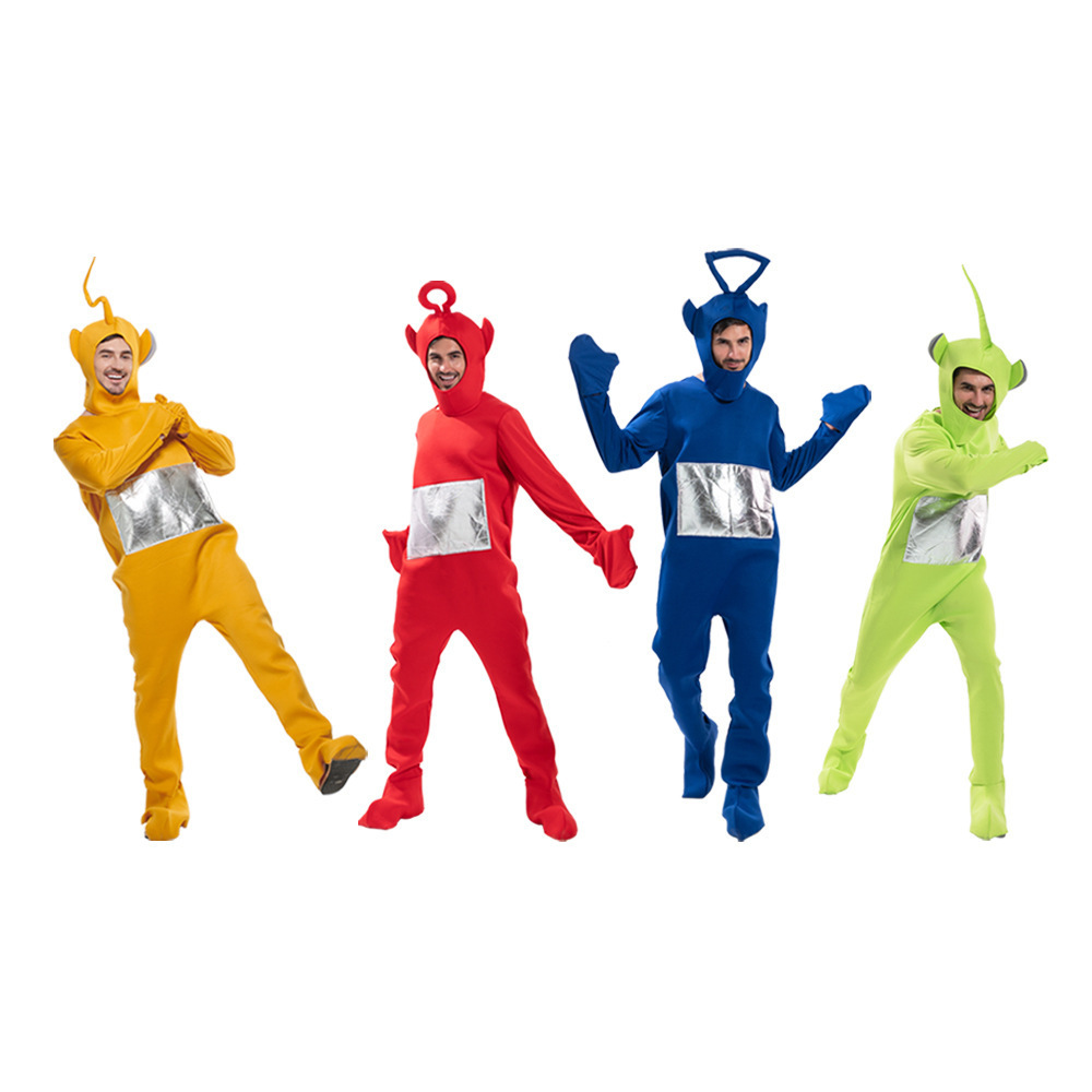 Famous children cartoon teletubbies cosplay costume tv & movie's clothing jumpsuit for adults dress up carnival party show