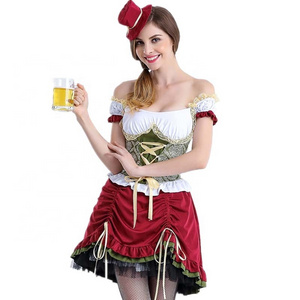 Hot Sale Beer Girl Oktoberfest Fancy wench Costume for Women