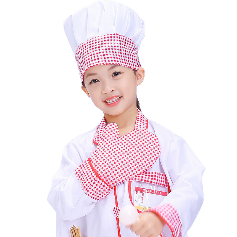 Unisex Chef Role Play Costume Set  For Halloween Carnival Party Kitchen play toys