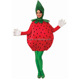 Factory Sale Lovely Funny Fruit Strawberry Cosplay Costumes For Unisex Party