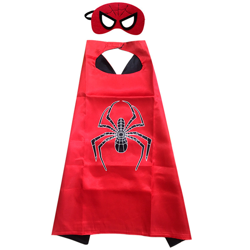 Wholesale Cool All Seasons Cheap Cosplay Superhero Capes in Bulk Double Layered Superhero Cape for Children  for  Parties