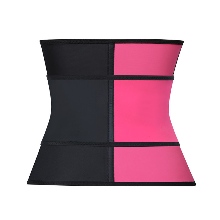 New Arrival Removable Waist Trainer With Logo Row Of Hooks Pink Waist Trainer Women Shaper