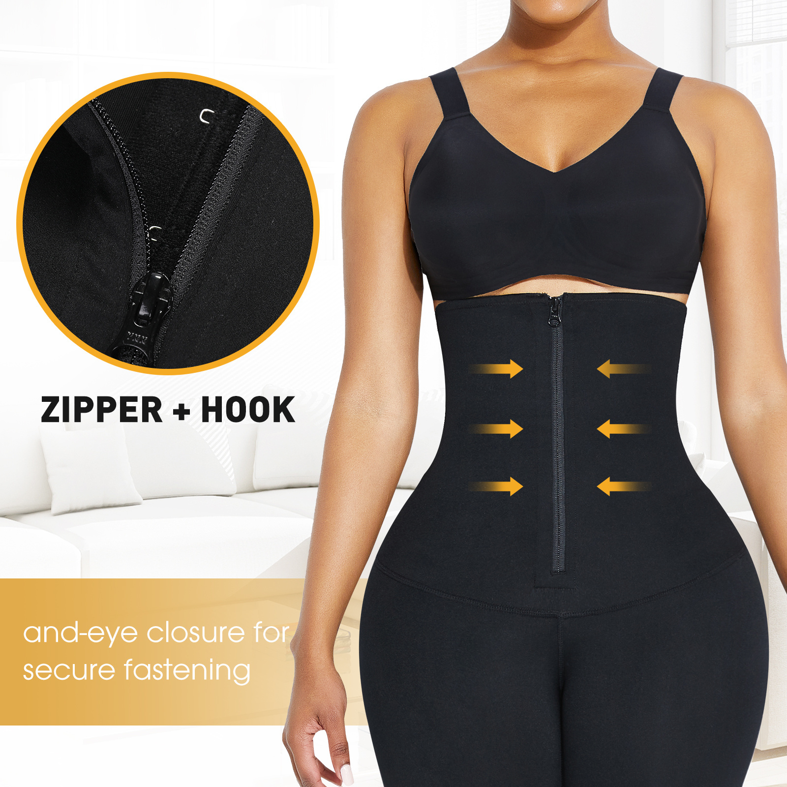 HEXIN Dropshipping Service High Waist Tummy Control Fitness Corset Leggings Waist Trainer Corset Leggings