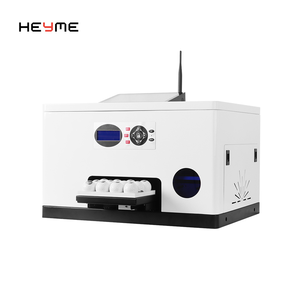 2022 Heyme Wholesale Inkjet Golf UV A3 A4 size 1440DPI hosonsoft  system Printer New Mobile Smart Golf Ball Printing Machine