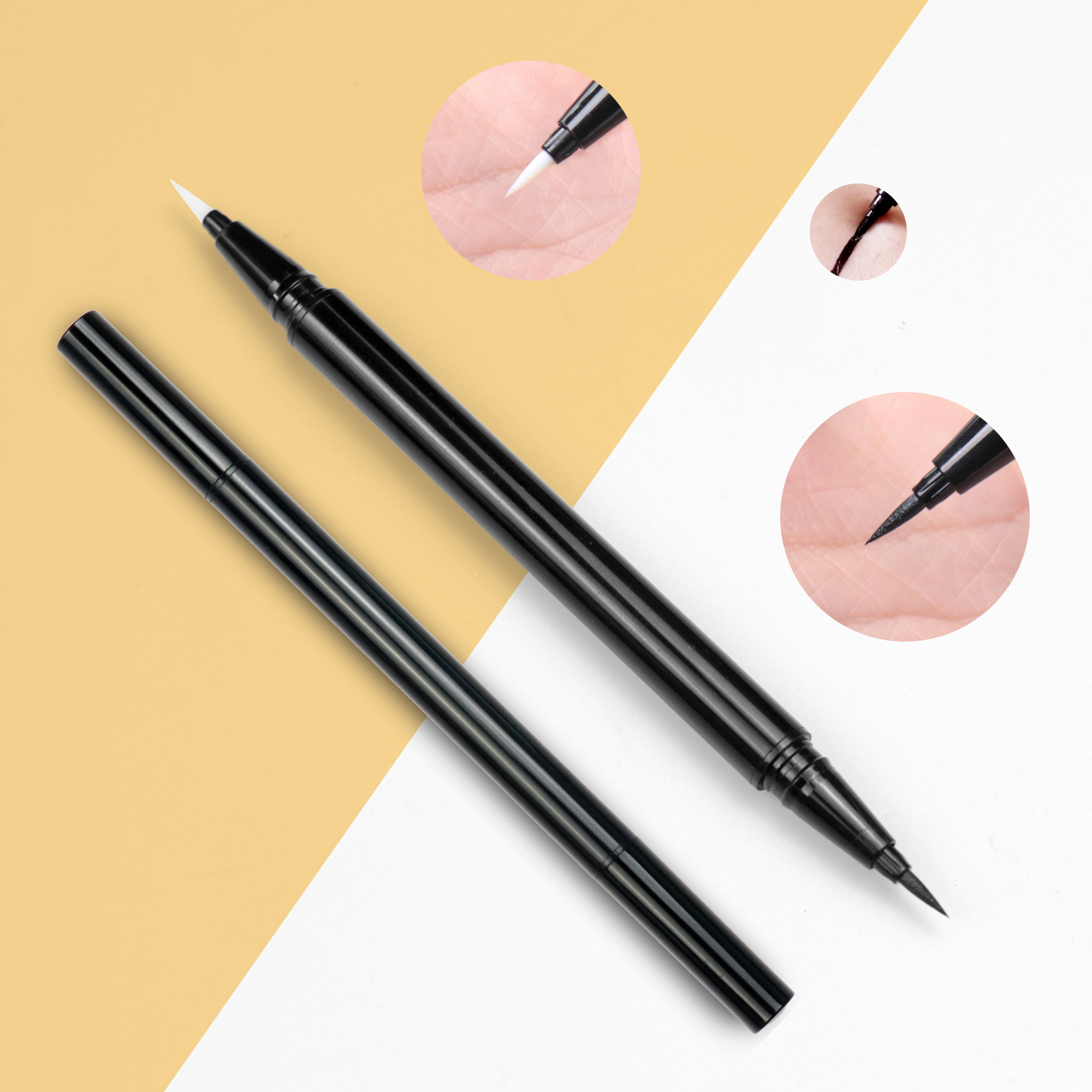 Newest 3 in 1 Vegan waterproof sticky Gel Black liquid tube magic eyelash glue eyeliner lash glue pen adhesive eyeliner pen