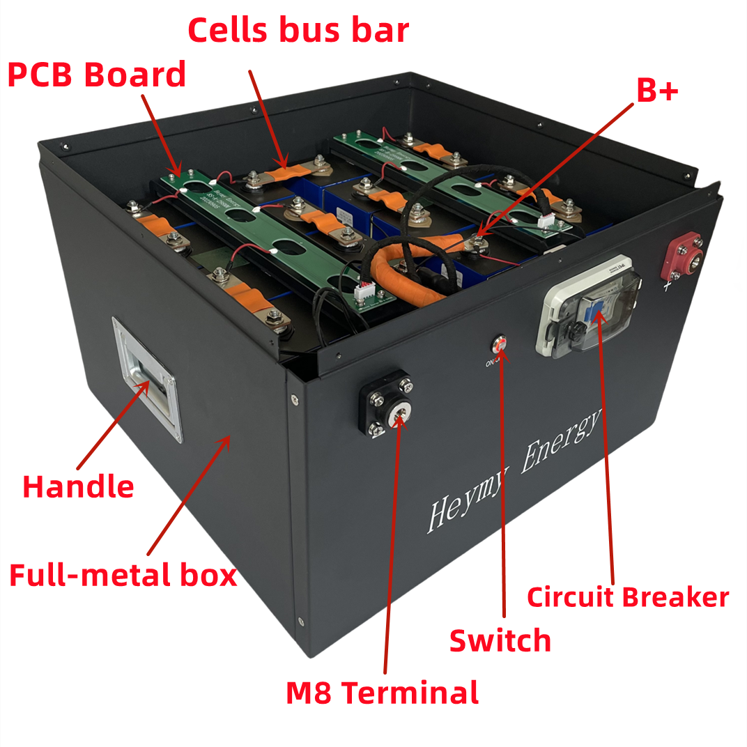 With Balance 24V Lifepo4 Box Kit for Solar Energy Storage Battery 8S 24V LiFePO4 280Ah 300Ah Lithium iron Phosphate Battery case