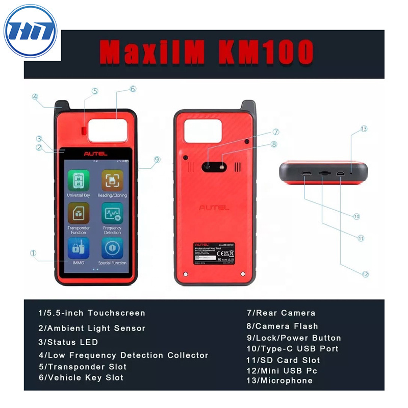 Autel MaxiIM KM100 Universal Key Generator Kit Free Update Online Lifetime Transponder Reading support IKEYBW004AL IKEYBW003AL