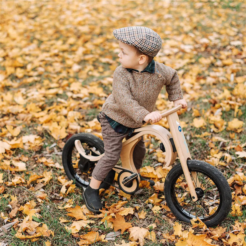 Balance bike with pedals Wooden balance bike with pedals Kids Tricycle for 1-5 Years Old Kids