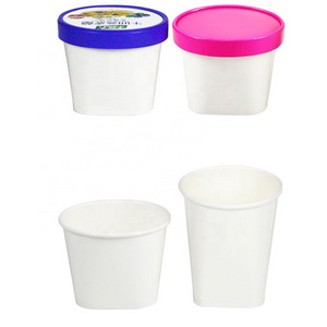 disposable frozen yogurt paper ice cream square cup packaging