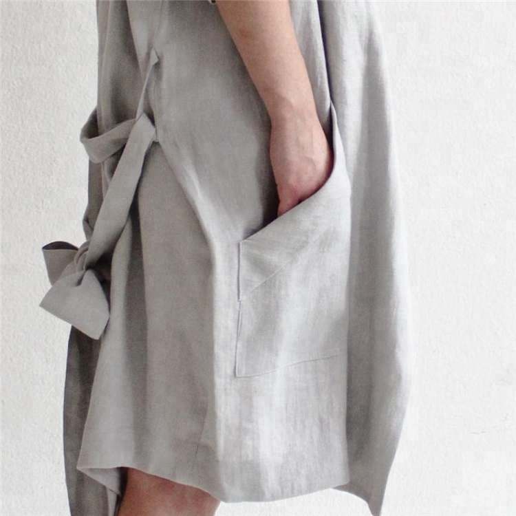 2022 Wholesale Winter Sexy Women Sleep Blank Grey Bath Linen Kimono Robe