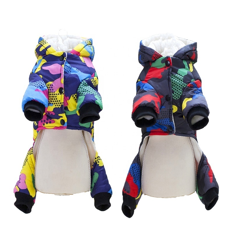 Heyri Pet Supplies Wholesale Pets Winter Warm Hooded Pet Clothes Dogs Waterproof Windproof  Thicken Dog Camouflage Jackets