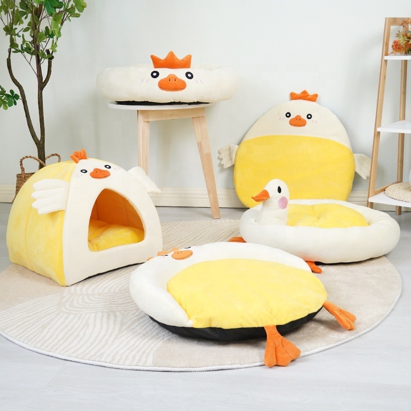 New 2023 Small Dogs Pet beds luxury warm cute duck shape large dog pet beds lovely ducks design wholesale factory cheap dogs bed