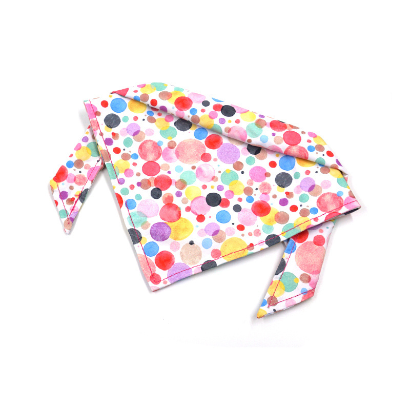 Custom high quality cotton pet bandana cute printing luxury dog bandanas wholesale dog collar matched custom design logo