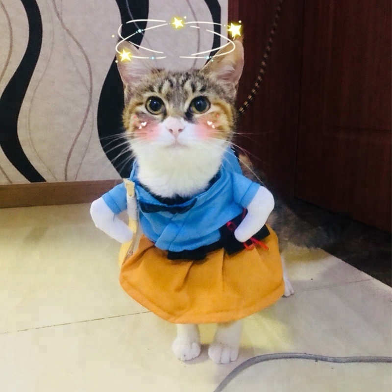 Creative design Cat clothes Dog Costume Uniform Suit Clothes Japanese style Puppy Dressing Up Suit Party Cosplay Clothes