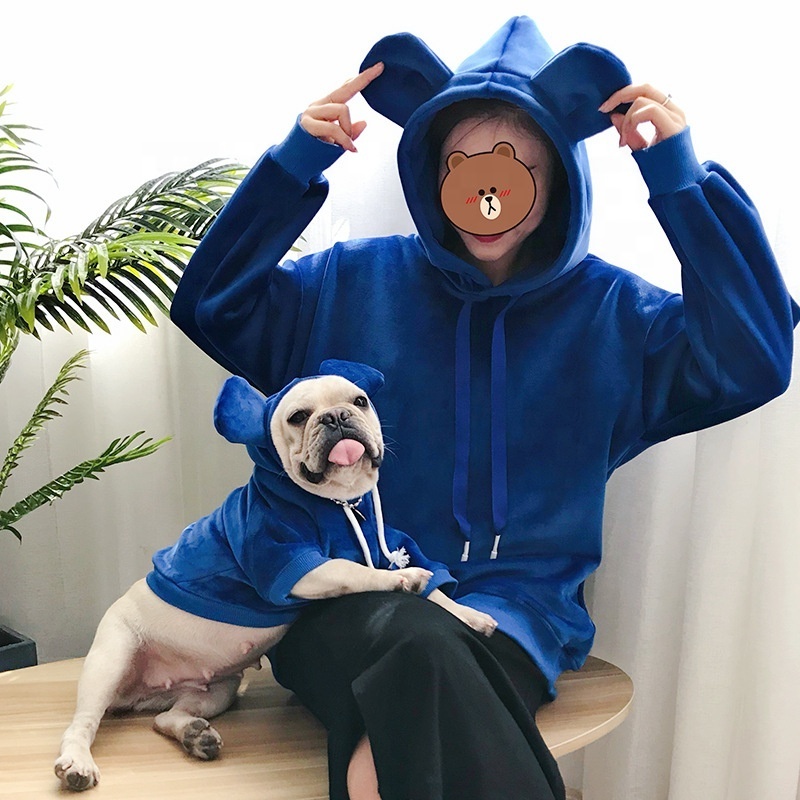 Cute dog clothes and mom hoodies comfortable hooded sweatshirt pet cat winter human clothes matching dog and owner hoodies