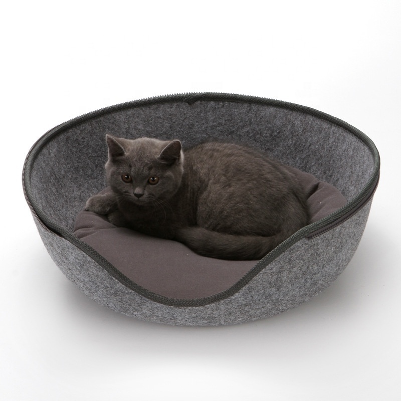 New style cat bed factory price egg shape felt warm personality pet bed kennel dog house cat nest puppy sleeping nest