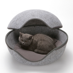 New style cat bed factory price egg shape felt warm personality pet bed kennel dog house cat nest puppy sleeping nest